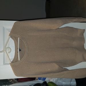 Tan Sparkly Gold sweater